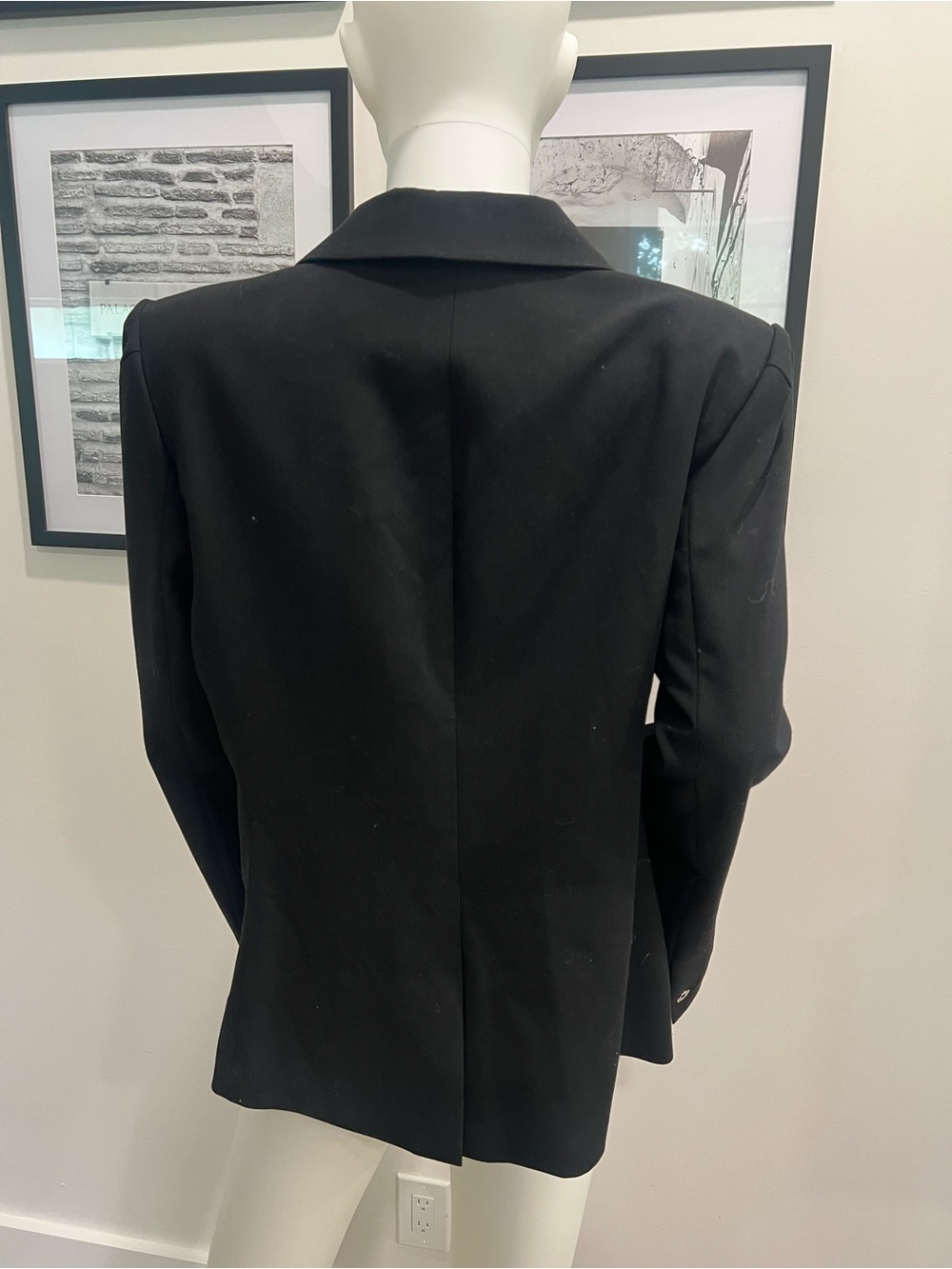 DKNY Classic Double-Breasted Black Women's Blazer - Picture 3 of 4